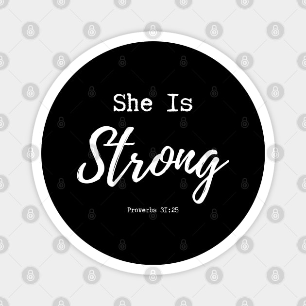 She Is Strong Magnet by HobbyAndArt